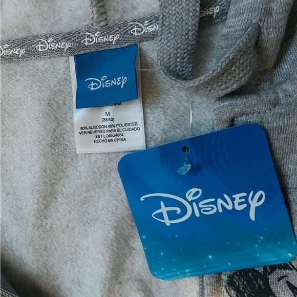 Disney Gray Fleece Hoodie with Cartoon Graphic - Picture 2 of 2